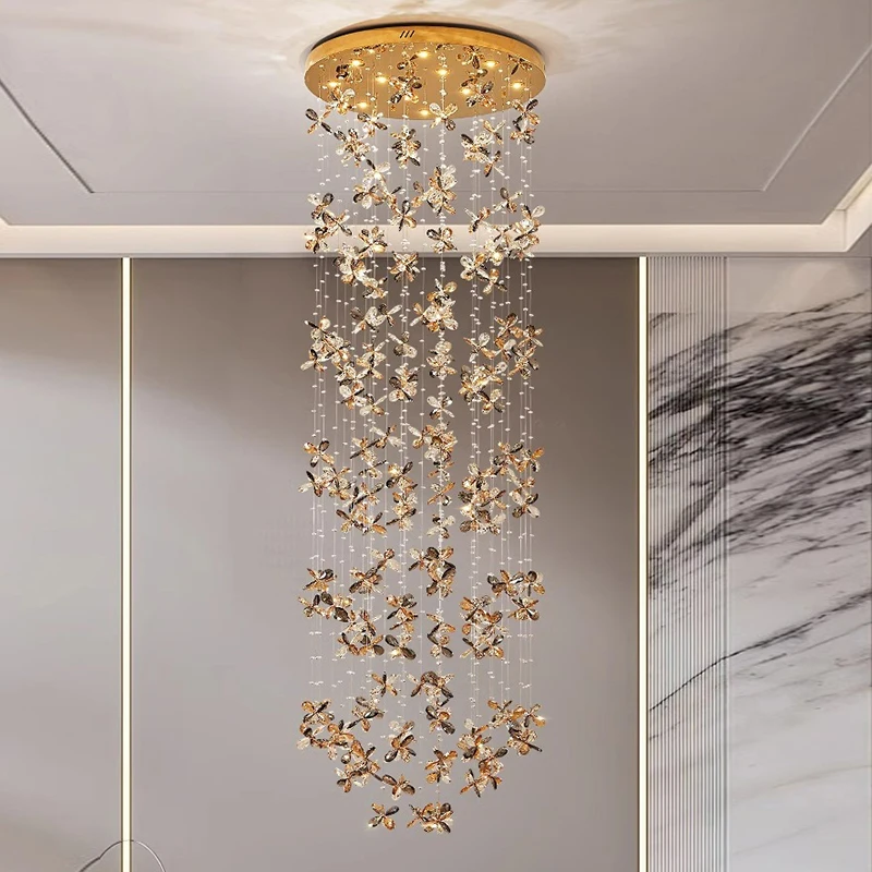 Modern Home Decoration Luxury Crystal Chandelier, Stair Chandelier, Living Room Chandelier, Indoor Lighting