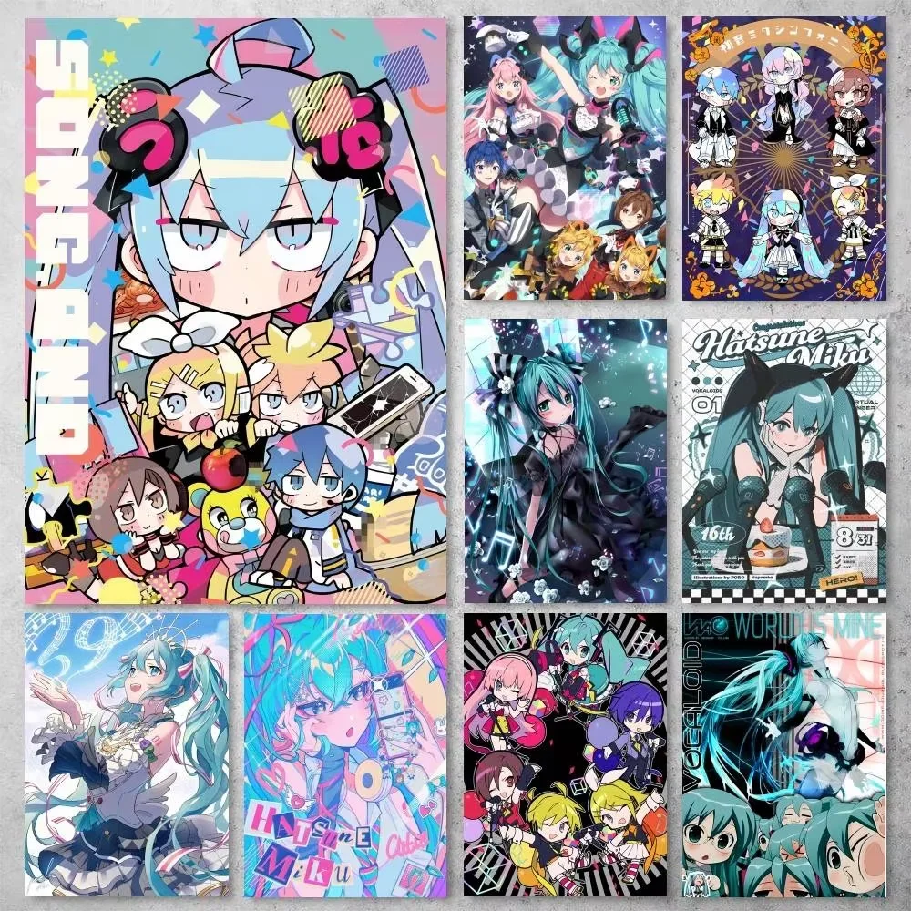 Diamantmalerei, Anime, Hatsunes M-MikU, Mosaik, handgefertigtes Kunstwerk, vollständige runde/quadratische Diamanten, kreatives Geschenk, Heimdekoration