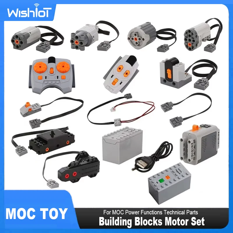 Technical Blocks Servo Power Functions M/L/XL/Sever Motor PF Train Motor MOC Technology PF Blocks Brick Toys for DIY Car Truck