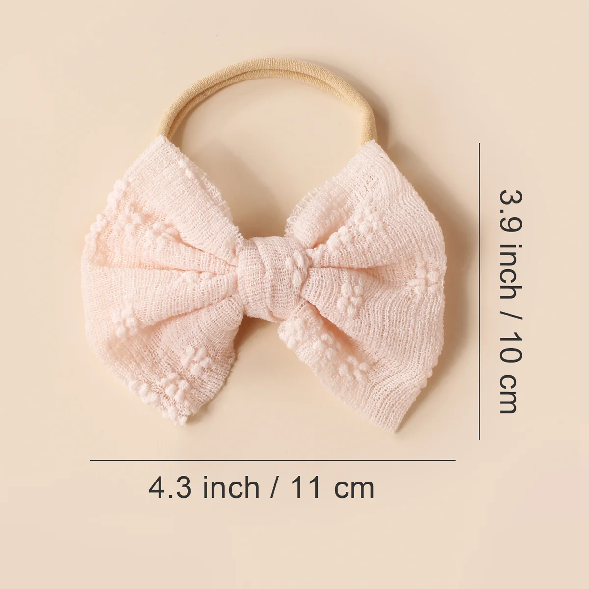 4 Pcs/Lot Wholesale Baby Headband Gauze Jacquard Bow Nylon Narrow Edge Elastic Hairband For Girls Kids Soft Hair Accessories