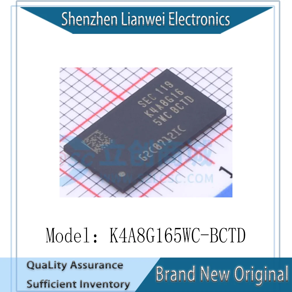 100% New Original K4A8G165WC-BCTD IC DDR4 SDRAM Chipset FBGA-96