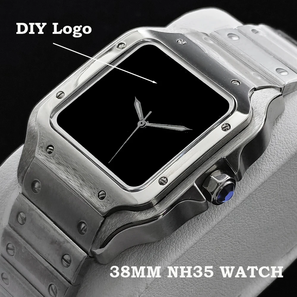 2026 New NH35 Watch Men's Business Watch Personalized Customization Watch Stainless Steel Watch Blank Dial NH35 Movement Watch