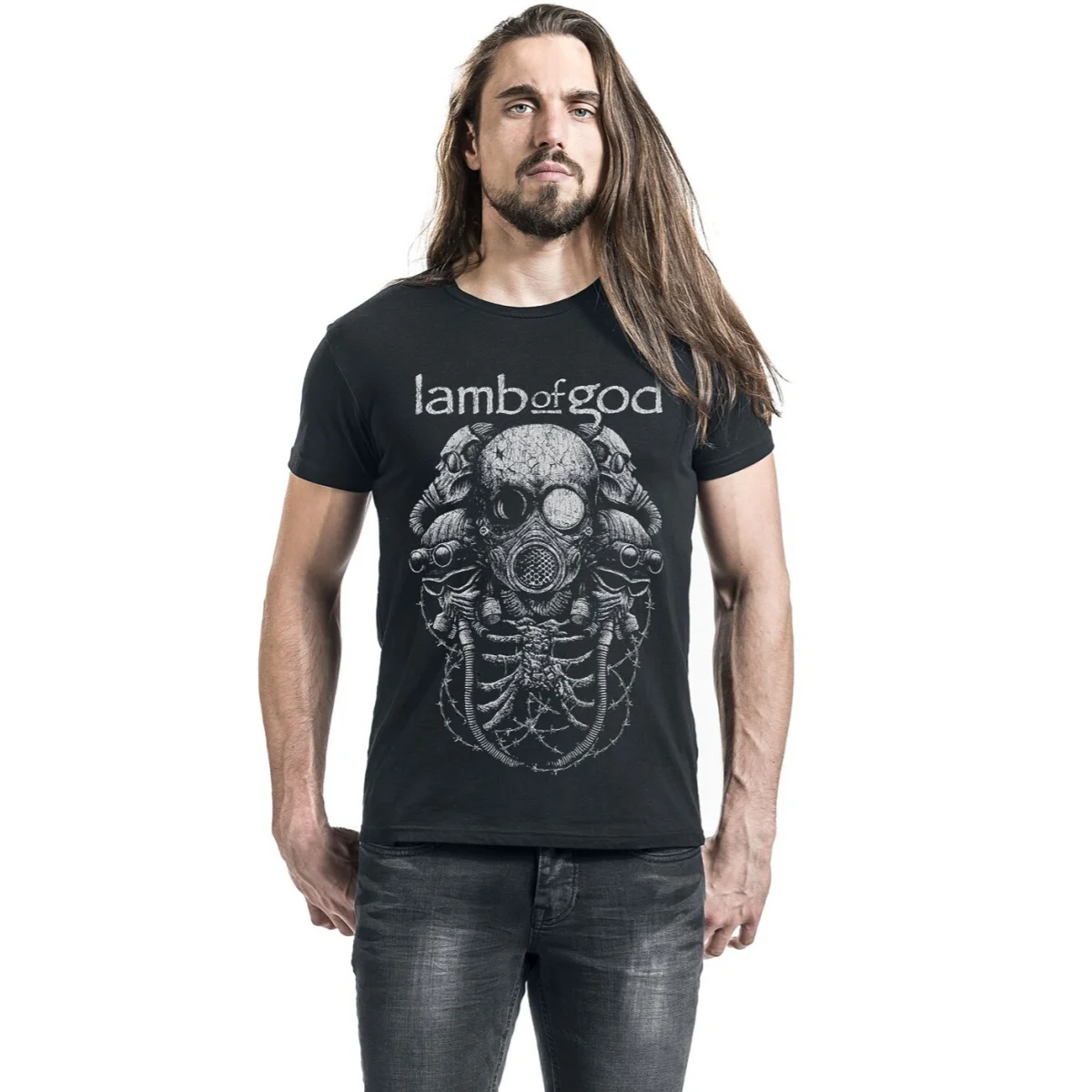 Lamb of God Grafik-Baumwoll-T-Shirt, Unisex, Sommer, kurzärmelig, modisches Marken-T-Shirt, luxuriöses, lässiges Vintage-T-Shirt – Detail 4