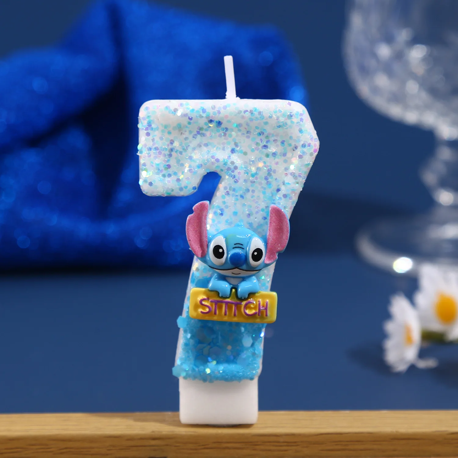 غرزة أرقام 0-9 شموع كعكة عيد الميلاد الديكور حفلة عطلة عيد ميلاد الشموع المصنوعة يدويا