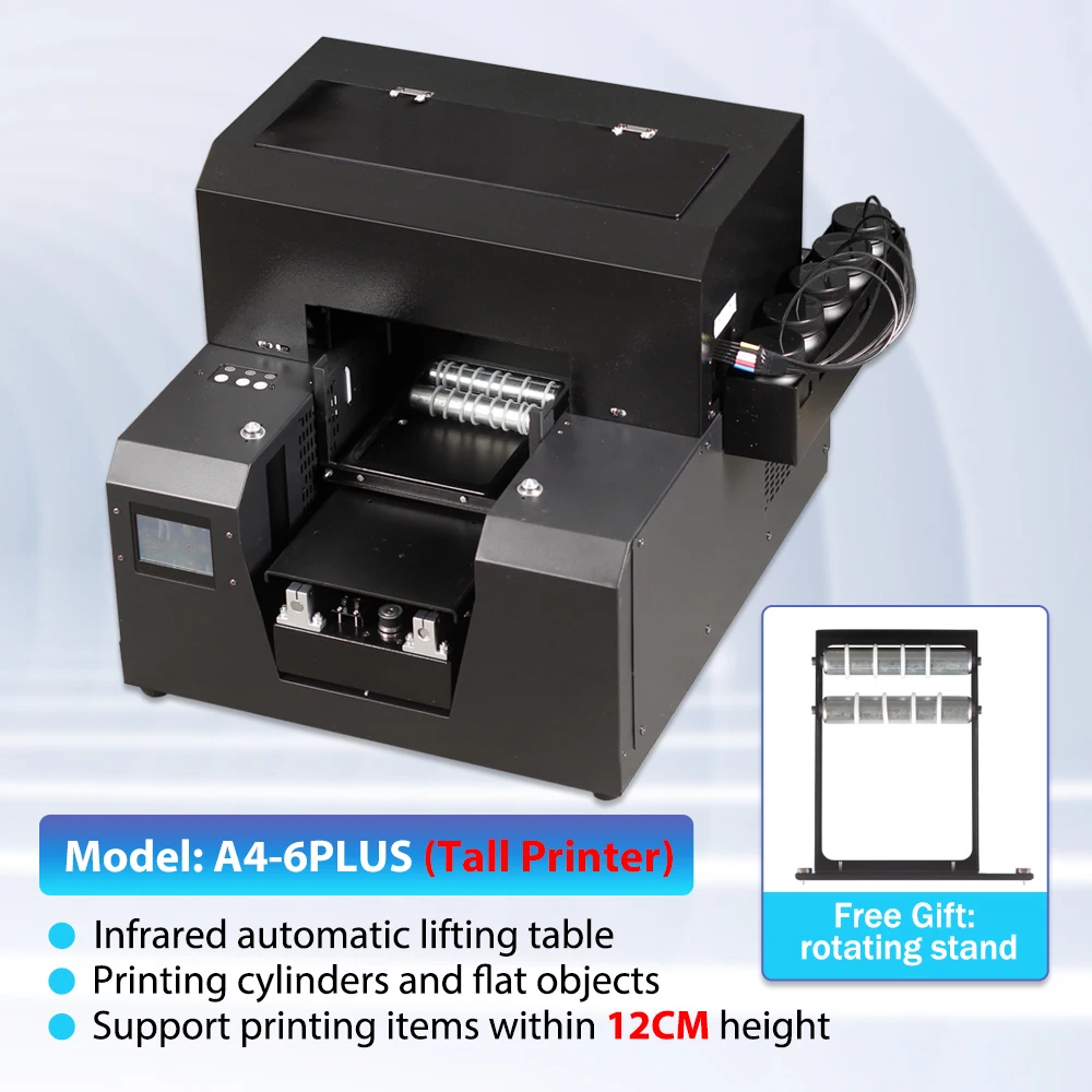 Automatic A4 UV Printer A4 Acrylic Wood Glass Metal Inkjet Printer Machine Phone Case Led Flatbed UV Printer Cylinder UV Printer