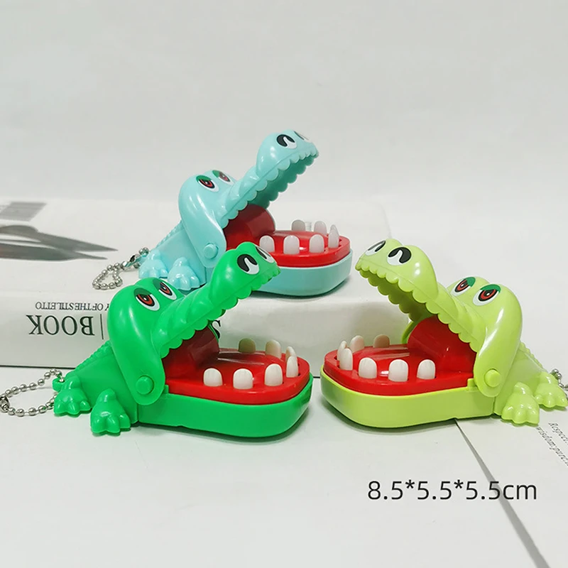 Cartoon Crocodile Keychain Network Fashion Pressing Teeth Toy Random Biting Hand Alligator Parent-Child Interaction Game