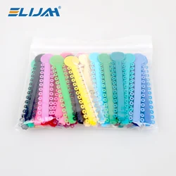 1040PCS/40Sticks Colourful Dental Orthodontic Elastic Ligature Ties Bands for Brackets Braces Dental  Orthodontic Braces Tools