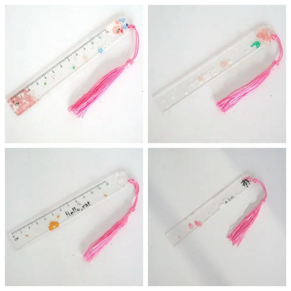 DIY Transparent Acrylic Reading Bookmark Vintage With Colorful Tassel Bookclip Cute Handicraft Bookmarks Crafts Student