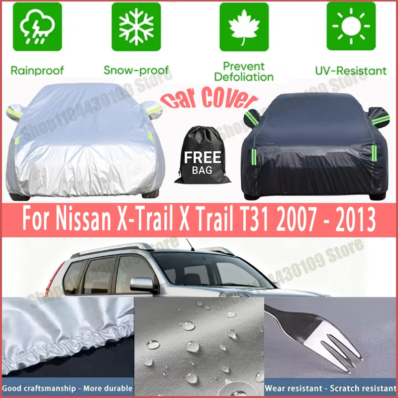 

Чехол для автомобиля Nissan X-Trail X Trail T31 2007-2013, зимний и летний, с защитой от снега и пыли, водонепроницаемый, солнцезащитный, для защиты автомобиля.