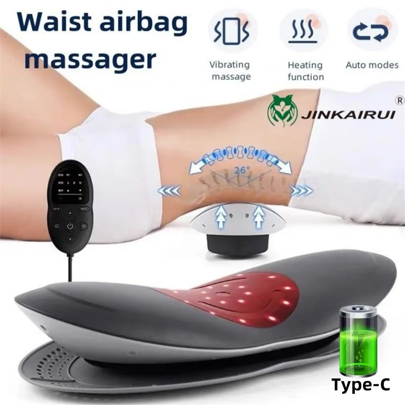 

Electric Lumbar Traction Vibration Device with Dynamic Airbag Back Stretching, Soothing Rehabilitation 5 Modes 113 to 131℉
