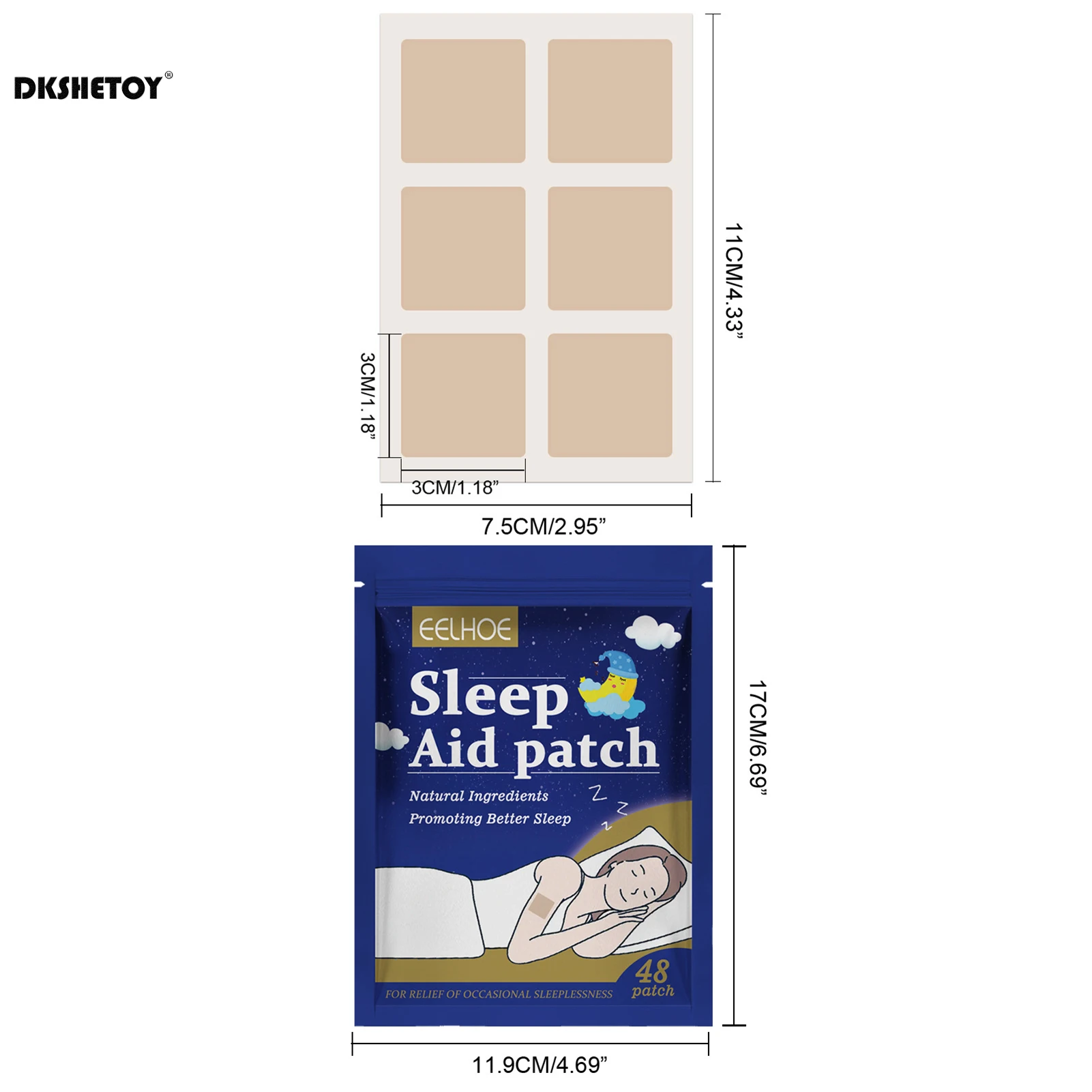 48pcs/96pcs sleep patches natural sleeping Insomnia Relief Patch Herbal Medical Improve Insomnia Stickers