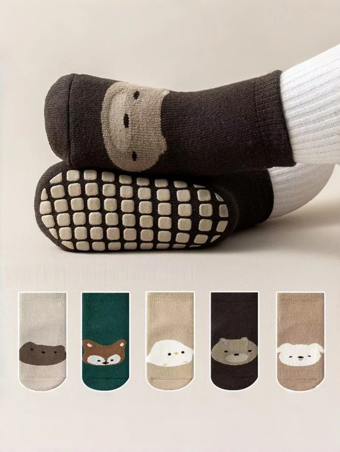 6 Pairs Socks Spring and Autumn Baby Infant Floor Indoor Non-slip Socks Children's Floor Socks Children's Socks