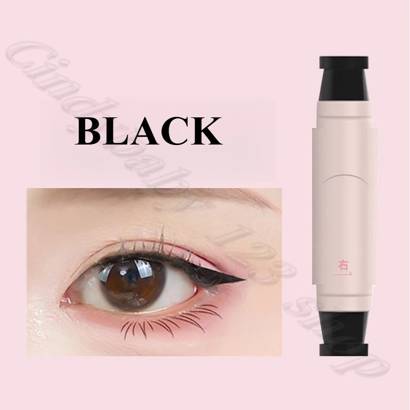 Qiyuduola Eyeliner Stempel Geïntegreerde Roterende Eyeliner Stempel Pen Eyeliner Pen Snel en Eenvoudig Waterdicht Niet Sizzy