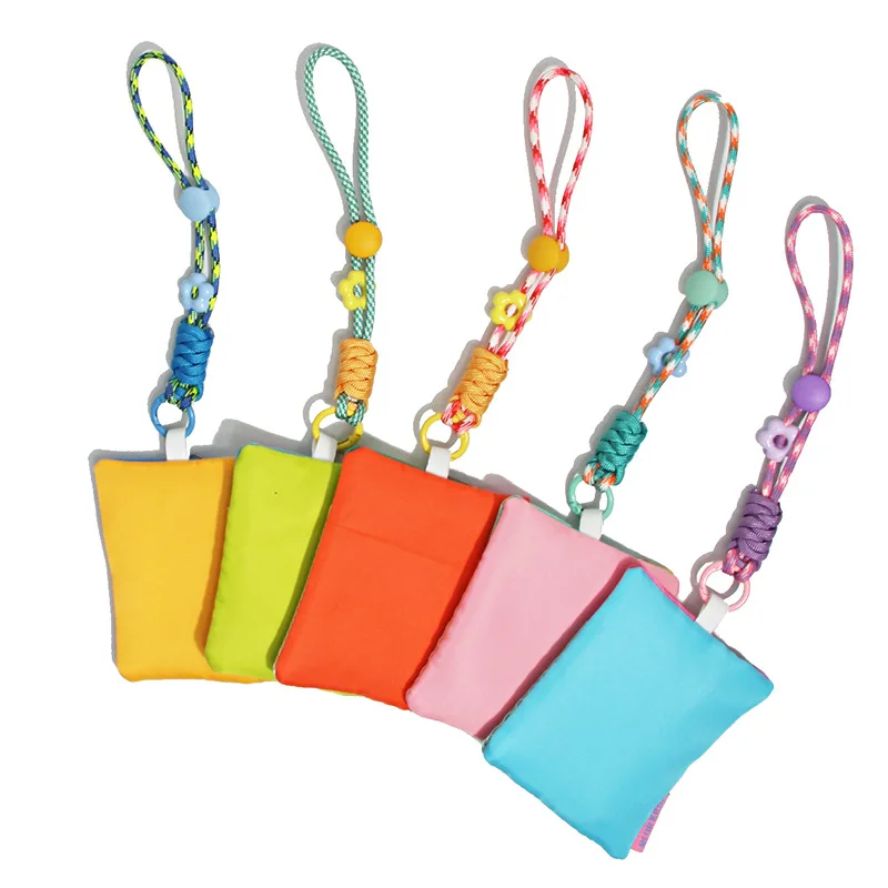 Coin Purse Anti Loss Wristband Keychain, Pouch for Earphone Keychain USB Cable,Wallet, Small Accessories Organizer Bag for Women