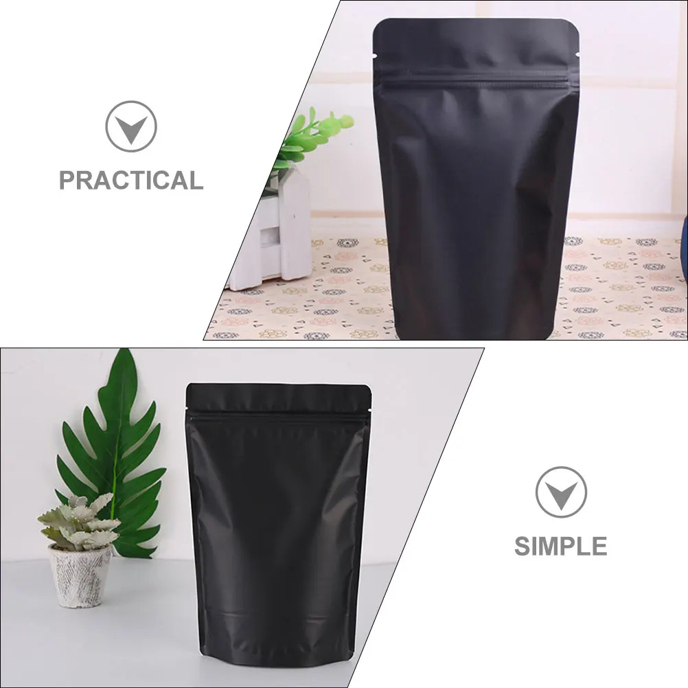 

100 Pcs Black 10x15cm Resealable Food Storage Thick Aluminum Foil C y Snack Packaging Containers