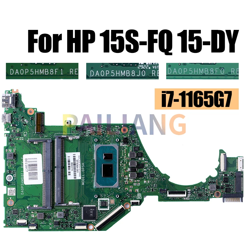 Placa-mãe portátil para HP, 15-DY Notebook Mainboard, DA0P5HMB8F0