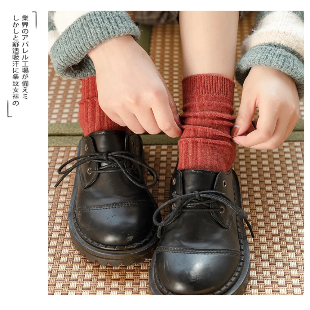 جورب شتوي مضلع آمن من الصوف السميك جورب كلاسيكي متين ناعم لملابس غير رسمية وفساتين الأنشطة الخارجية #3