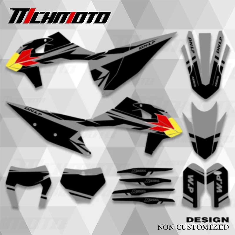 

MCHMFG For KTM 125 250 350 450 500 525 SX SXF 2019 -2022 EXC XC 2020-2023 Graphics Decals Sticker Kit Motorcycle Background 15