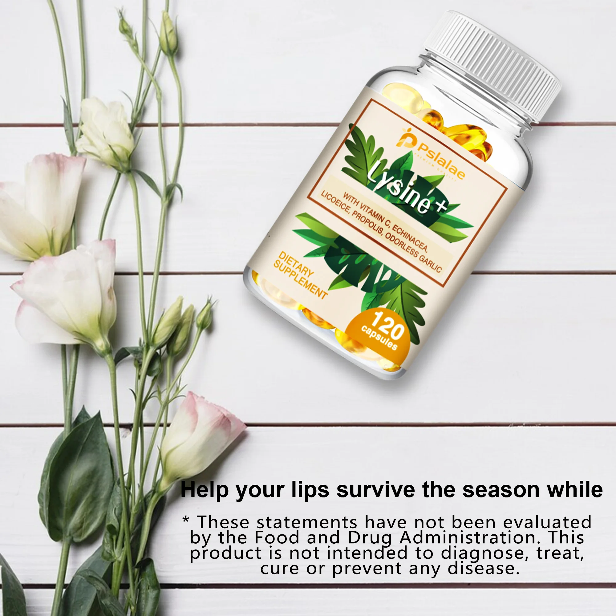 كبسولات ليسين فائقة ، دعم المناعة ، العناية بالفم ، مضادات الأكسدة ، مع فيتامين C ، الشينيا ، عرق السوس ، كبسولات