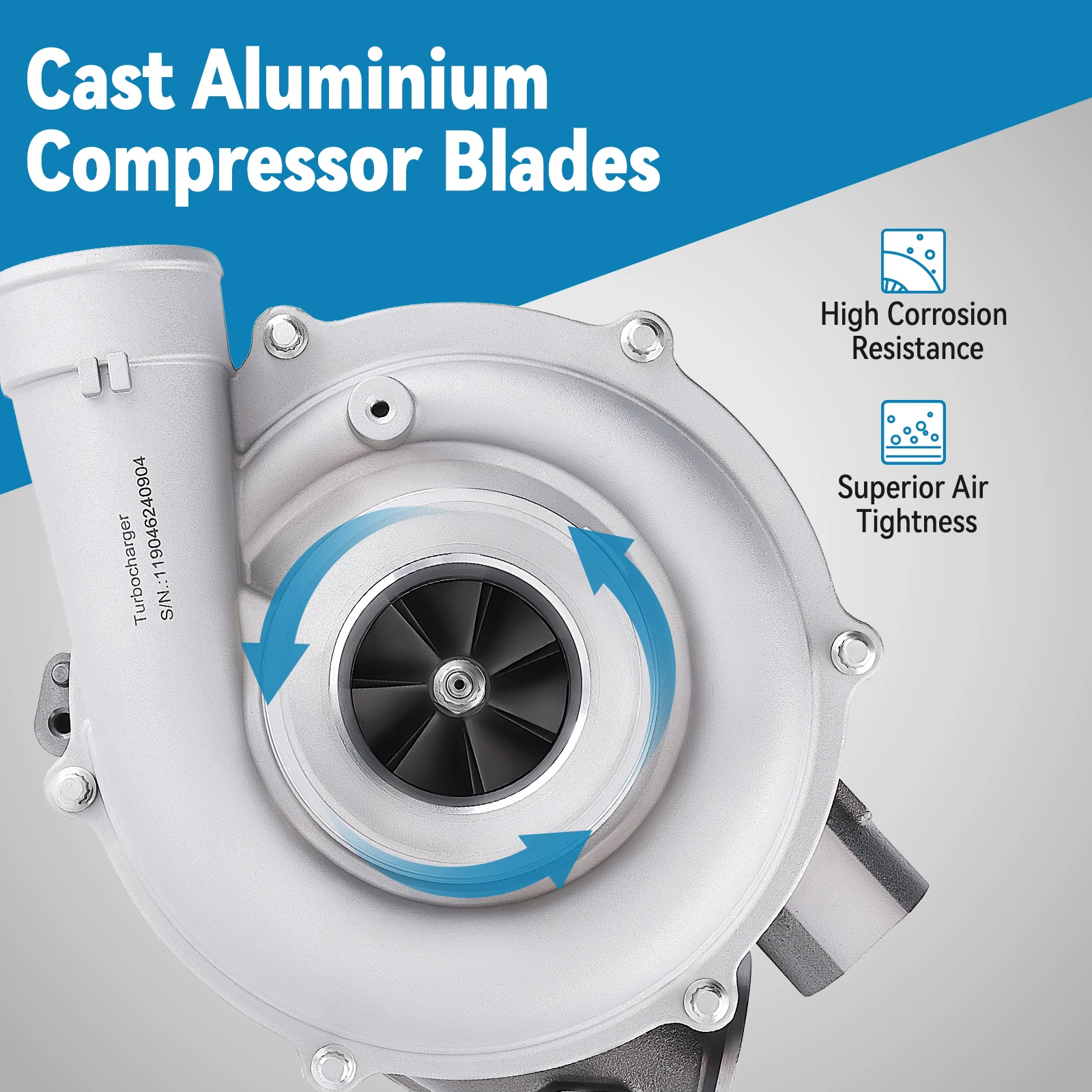 Turbo Turbo voor Ford 6.0L F250 F350 F450 F550 Excursie Diesel 2003-2004 Turbo 1837984 C93 1837984 C91 1837984 C94