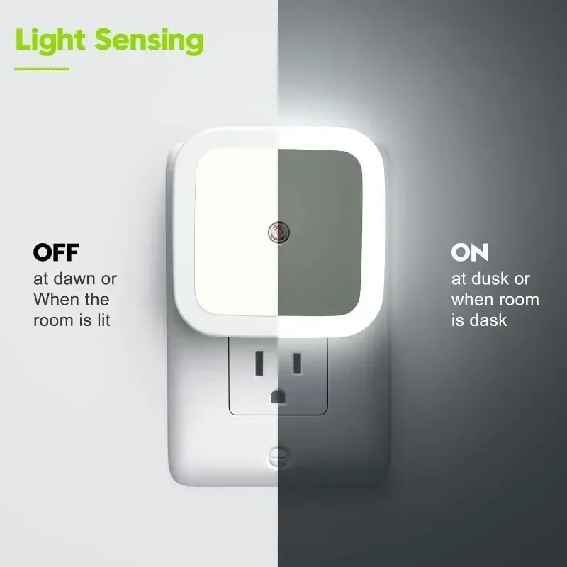 

Led Square Night , Plug-in Intelligent Induction , Bedroom Energy-saving Light, Indoor Lighting Induction Night Light
