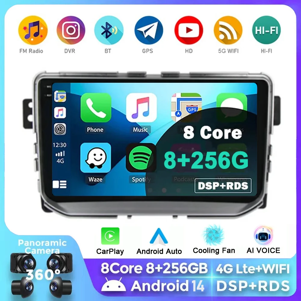 

Android 13 WIFI+4G Stereo Car Radio for Haval Great Wall H2 2012-2020 Multimidia Video Player Auto CarPlay GPS DVD 2Din BT DSP