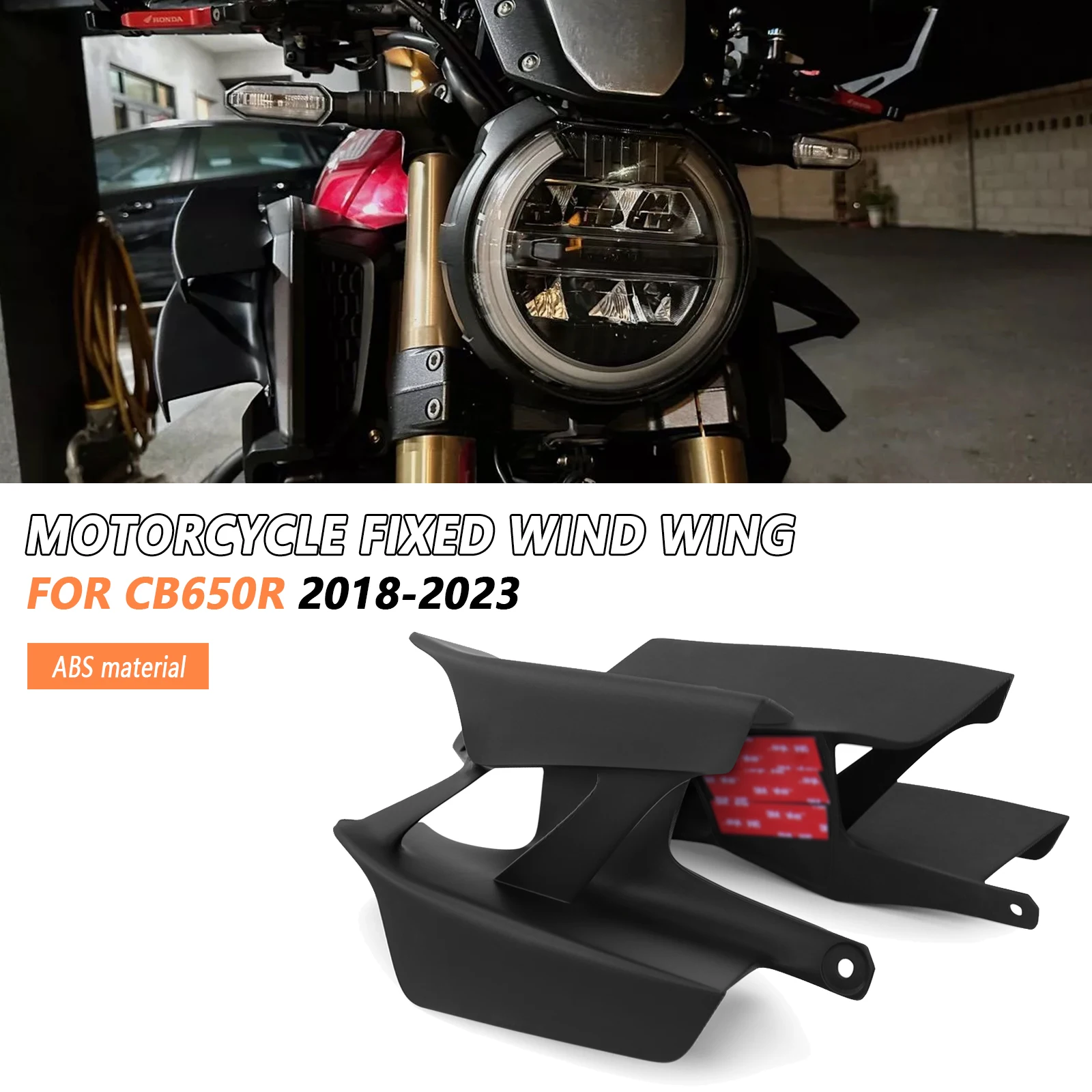

Для Honda CB650R 2023 CB 650R 2018-2022 аксессуары для мотоциклов боковой спойлер крылышка крепление потока ветра крыло передний обтекатель Aerowing