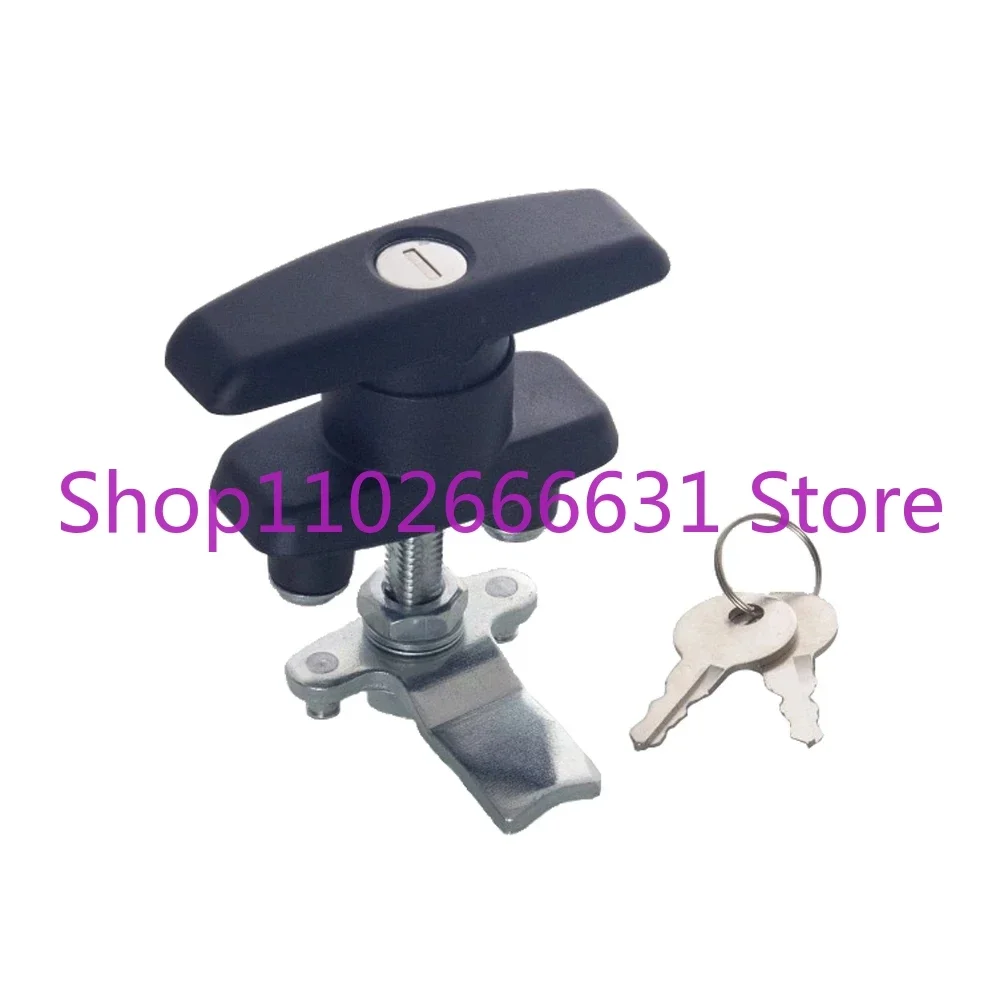 T Handle Latch/Lock Keyed Alike Black Coated Fit for Cabinets Garage Letter-box Drawer File cabinet Wardrobe