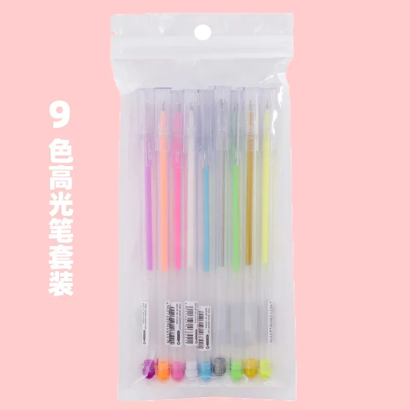 

36 шт., 9 цветов, глянцевый цветной набор ручек, ручка для ручного счета, студенческая креативная нейтральная ручка, канцелярские принадлежности, призы, подарки, оптовая продажа
