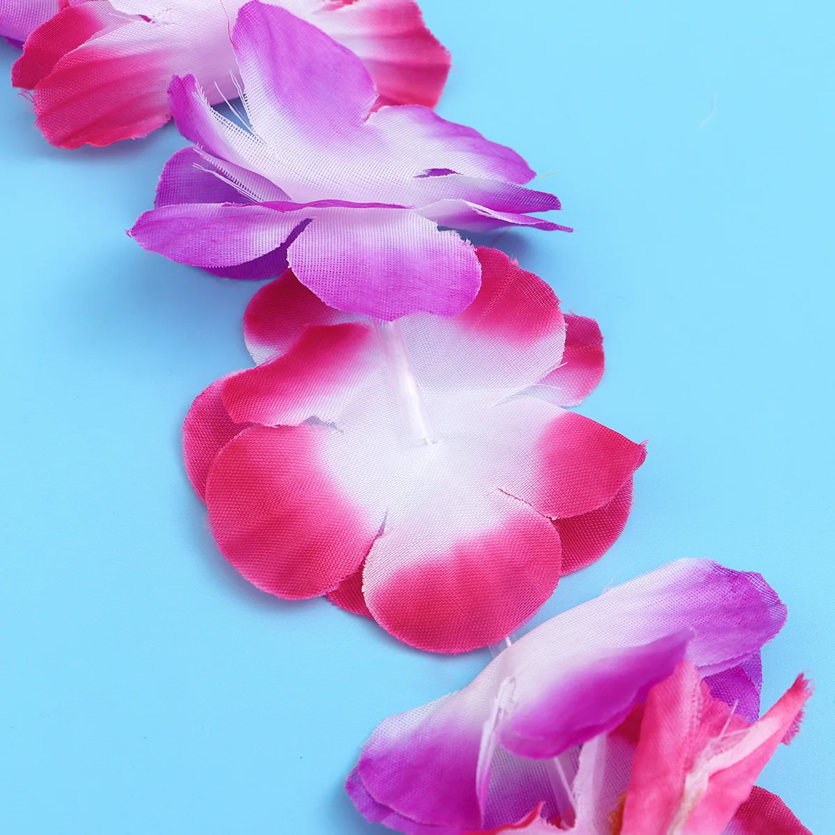 

Dual-Color Hawaiian Wreath Set Artificial Flower Garland Neck Head Wrist Decor Party Supplies Rosy Purple Simulated
