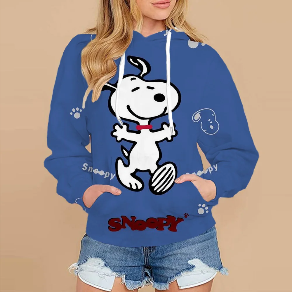 2024 Autumn Snoopy Family Women\'s Hoodie Kawaii Spring and Autumn Cartoon Printed Casual Sweatshirt Street Hoodie Y2k Women\'s