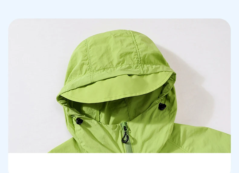 UPF100+ Sonnenschutzkleidung Nylon Schnelltrocknende Dünne Eisseide Hautjacke für Männer und Frauen Outdoor Anti-UV Sonnenschutz Kapuzenjacken – Detail 13