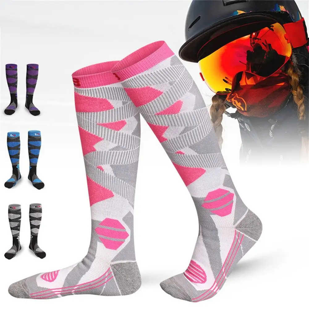 

1 Pair New Winter Warm Ski Socks Thickened Thermal Compression Socks Breathable High Elastic Leg Warmer Women Men Children