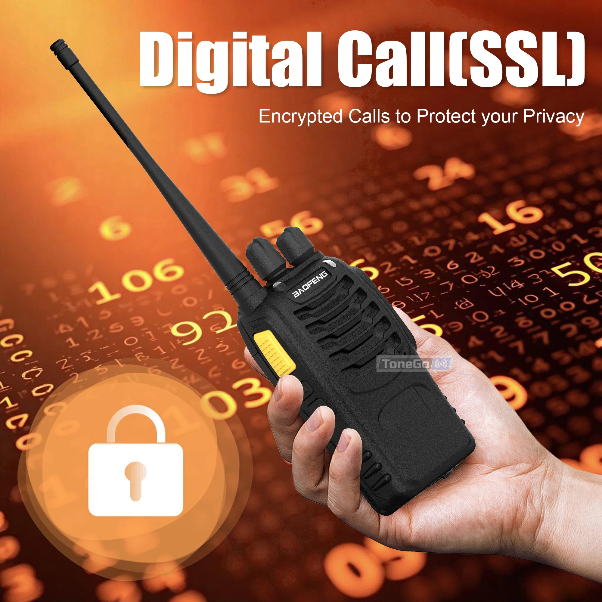 Baofeng BF-888SD Walkie Talkie AI Noise Reduction Updated BF-888S Encrypted Calls FM Wireless Frequency Copy Type-C UHF Radios