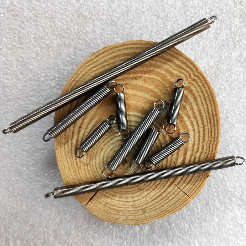 Molla di tensione in acciaio inossidabile 304, molla di estensione del gancio con diametro del filo 0,3-0,4 mm, molla di tensione ad anello circolare doppio chiuso