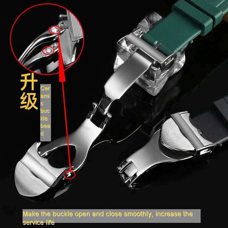 حزام ساعة مطاطي عالي الجودة لتيودور بلاك باي 1958 M79030N برونزية صغيرة زهرة نحاسية زهرة حمراء 22 مللي متر سوار نهاية منحنية