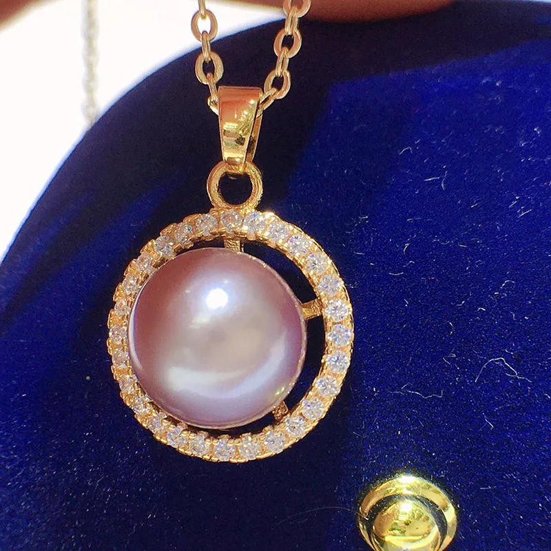 Freshwater Pearl Pendant for Women Korean 8-9mm Micro Niche Design Sense Fashion Simple Elegant Versatile Trendy 136