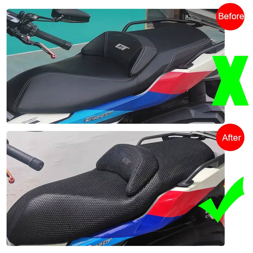 Cubierta de respaldo de asiento trasero para BMW, cubierta de malla 3D, impermeable, Protector solar, para 2019-2024, C 400 GT C400 GT C 400GT 2024 C400GT