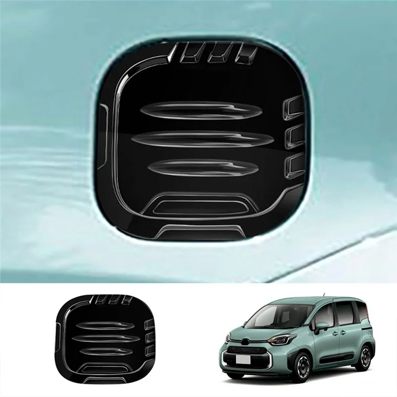 Car Fuel Tank Cap Cover Trim Oil Fuel Cap Protective for Toyota SIENTA 10 Series 2022 2023 Bright Black