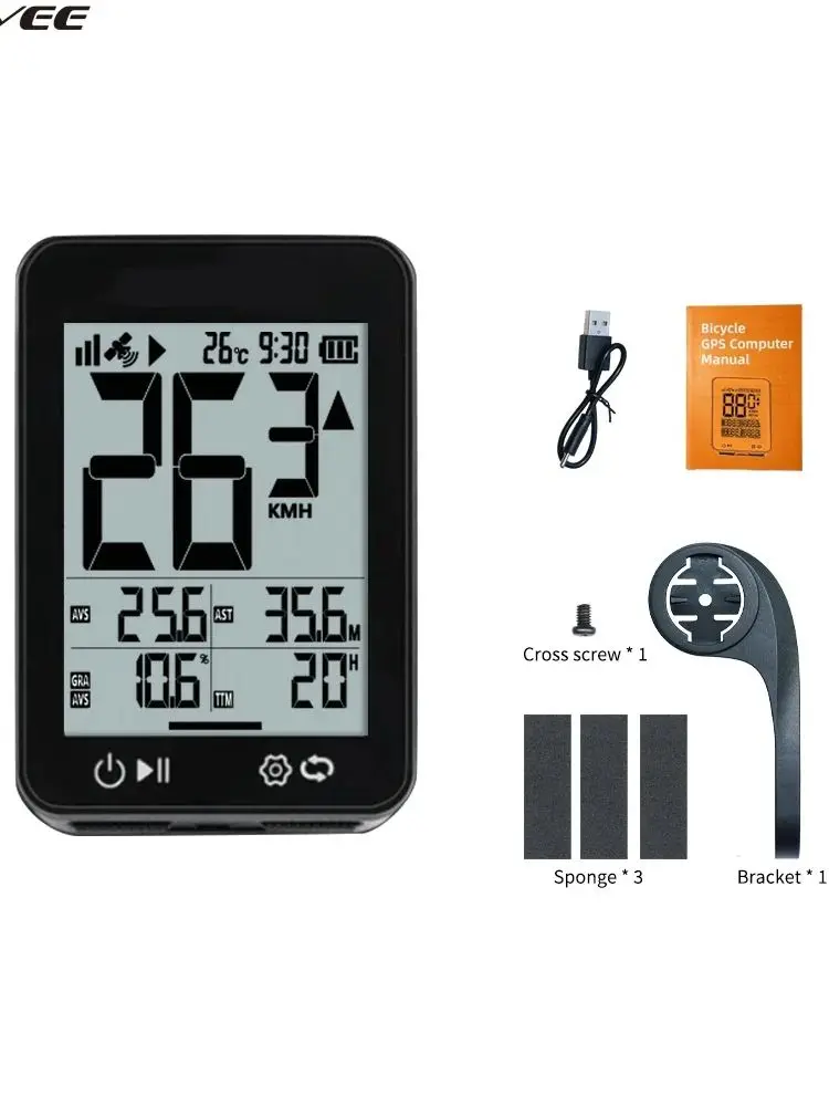 AliExpress Bikevee Wireless Bike Computer 9 Languages 16 Functions Waterproof GPS Speedometer Odometer Bicycle Computer Bike Cycling Accessories