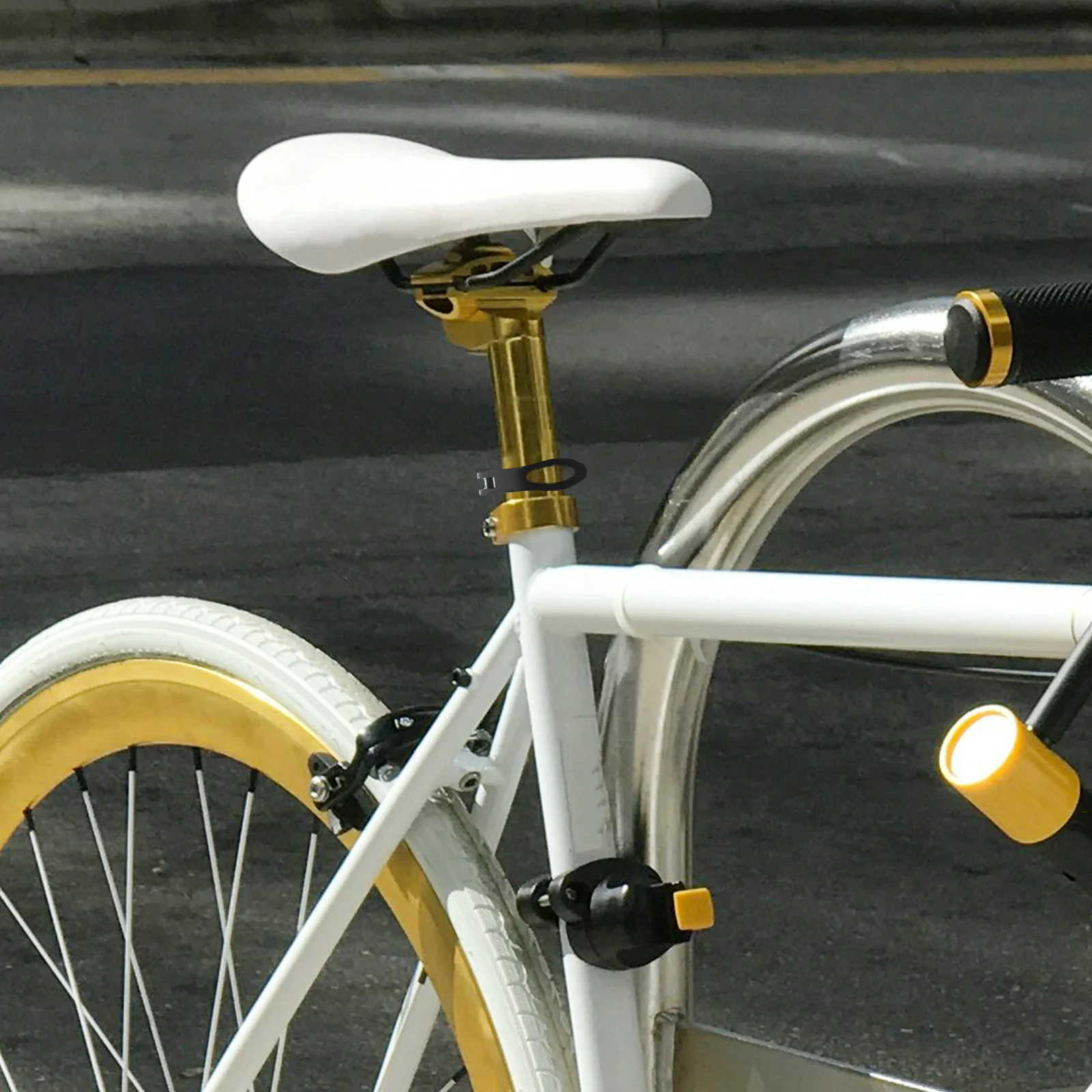 

Bike Seat Post Quick Release Clamp Bolt Alloy Cycling Replacement Pin Binder Skewer Tool for Folding Road Mountain Bikes