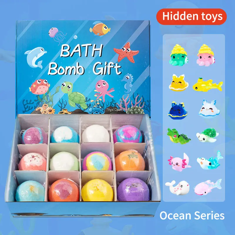 

Kids Shower Sea Land Animal Toy Bath Salt Balls Home Hotel Bathroom Fragrant Skin-rejuvenating Set Accessories Festival Gifts