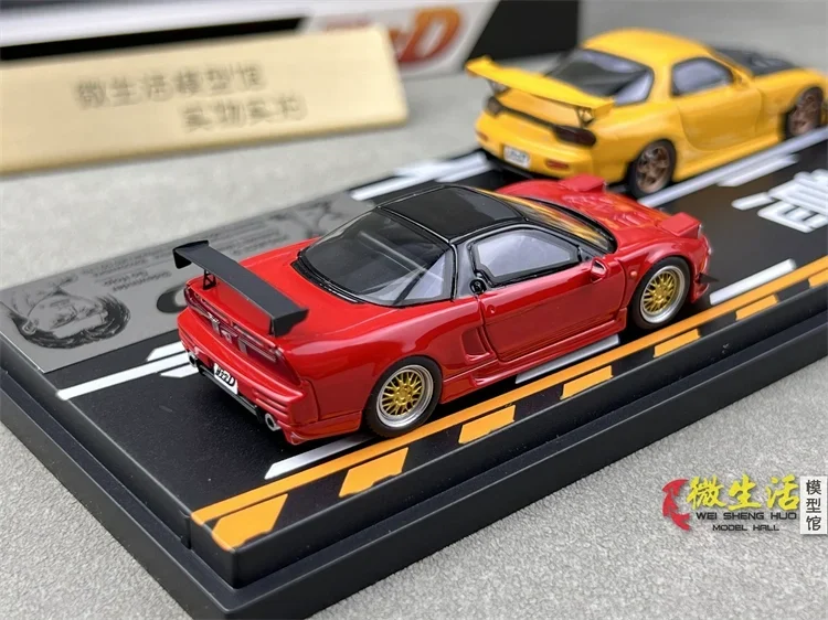 Hi-Story 1:64 Initial D RX-7 vs NSX Diecast Model Car Set - High Precision Detail - Collector Edition - Oficjalnie licencjonowany