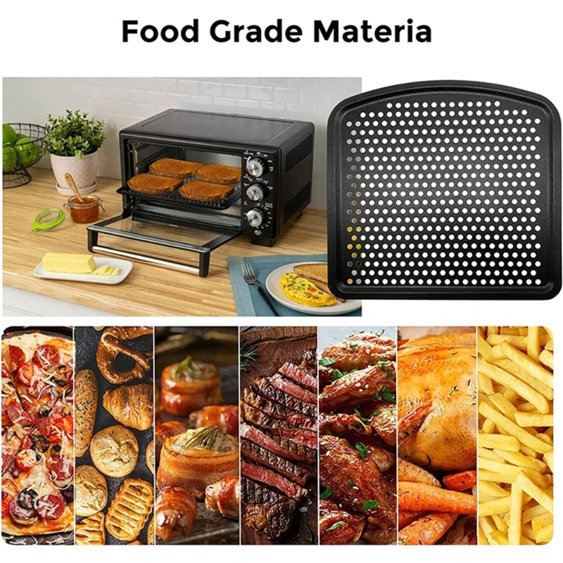 Bandeja de acero inoxidable para freidora de aire, 2 piezas, estante de cocina de repuesto para Innsky Chefman