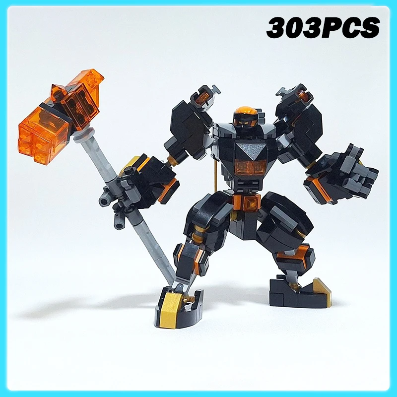 

303PCS Battle Mech Action Figures Model MOC Building Blocks Bricks Assembly Toy Boy Kids Adult Birthday Gift Desktop Decoration
