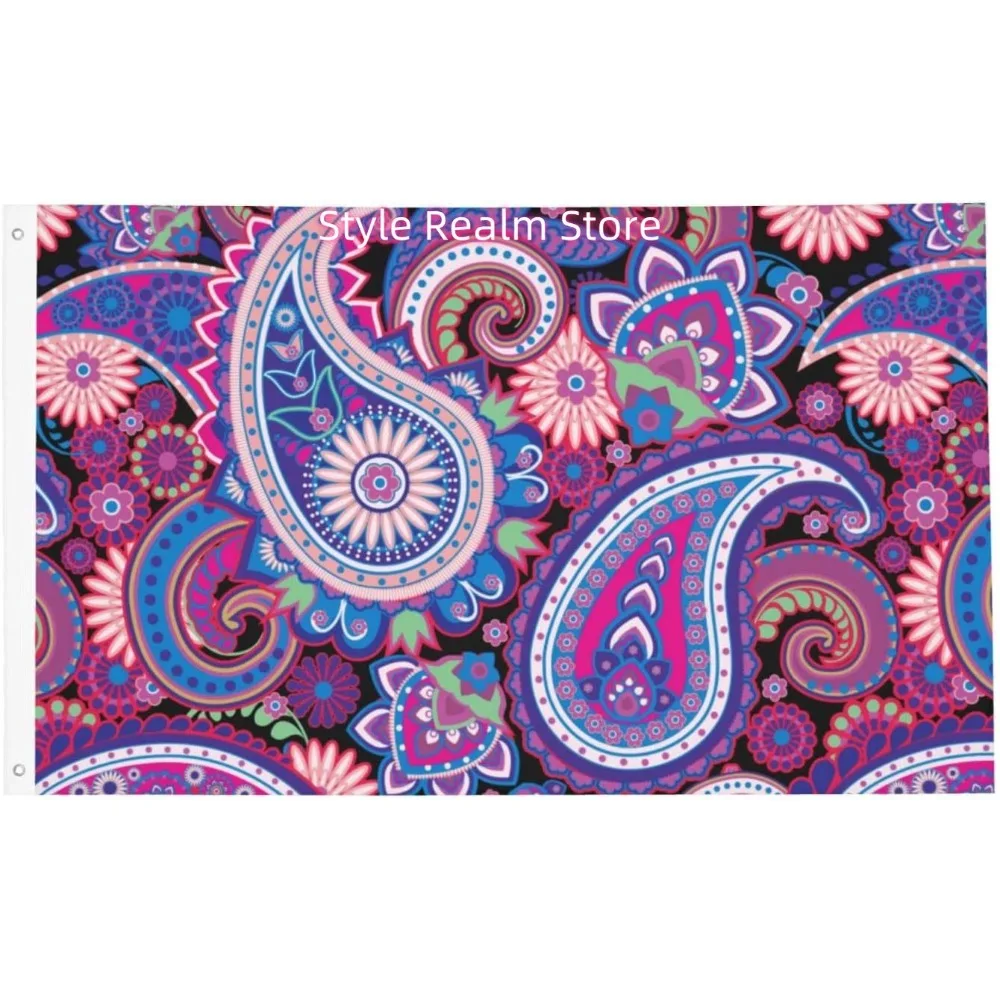 Paisley Flag 3x5 Ft Outdoor Polyester Garden Flag Double Sided Banner For Yard Lawn Porch Balcony Home Decorations