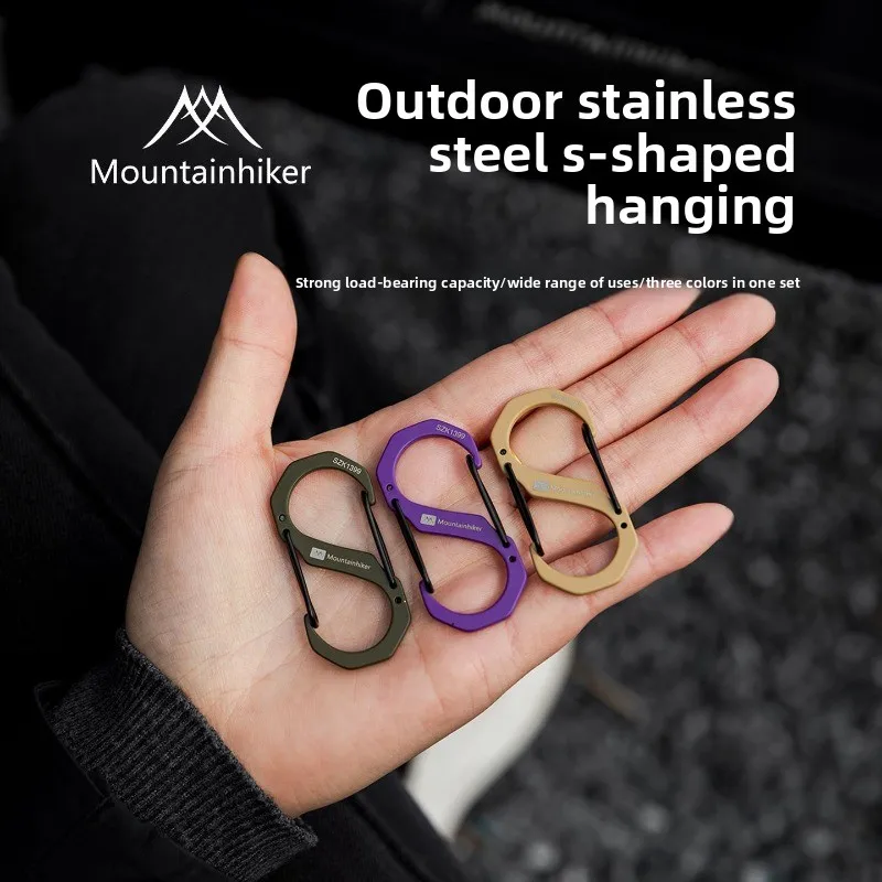 

Creative S-Type 304 Stainless Steel Carabiner, Durable Spring Hook Buckle, Premium Quick Clip for Daily Outdoor Use