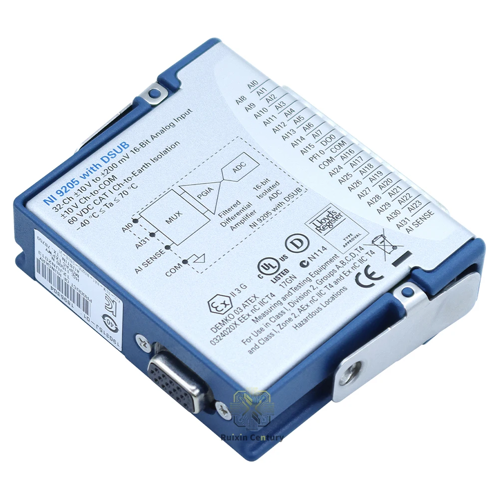 FOR NI 9205 779357-01 32-Channel 16-Bit 250 kS/s ±10 V C-Series Voltage Input Board 37-Pin D-SUB for cDAQ/cRIO Genuine
