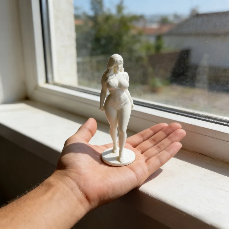 Original 3D Stereo Pure Desire Ornament Long Hair Bikini Figurine Sculpture Desktop Decoration for Home