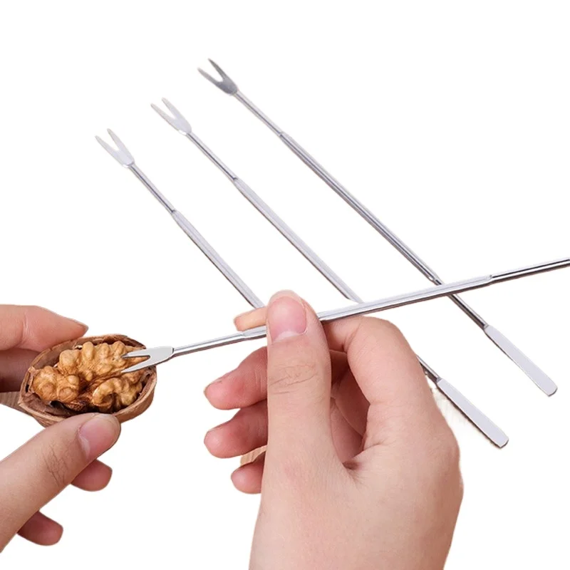 5pcs/lot Robust and High Quality Lobster Forks Walnut Gadgets Seafood Function Fruit Tools Kitchen Kitchen Needl
